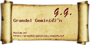 Graedel Geminián névjegykártya